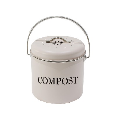 Wholesale Home Use 1.3 Gallon / 5 Liter Vintage Countertop Recycling Compost Bin with Lid for Indoor Scraps Keeper