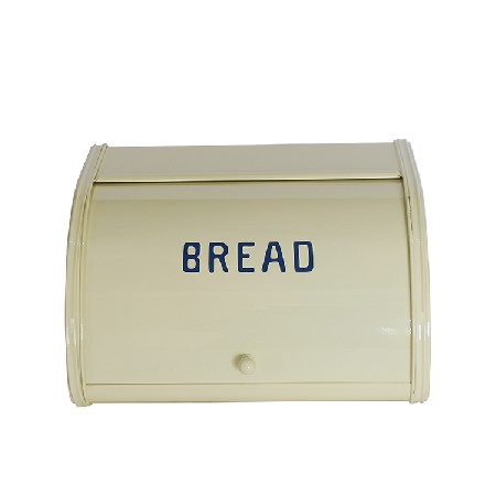 Metal Home Vintage Countertop Bread Storage Bin Rolltop Bread Boxes for Kitchen Food Storage