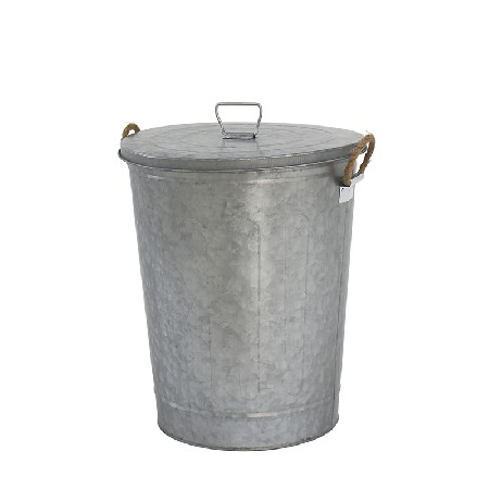 Outdoor Use Galvanized Steel Garbage Trash Bin