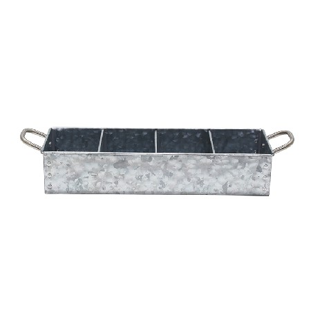 Galvanized steel rectangular tray with inner