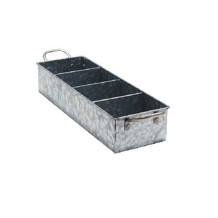 Galvanized steel rectangular tray with inner