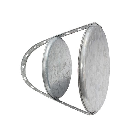 Galvanized metal round serving tray tiered cake stand