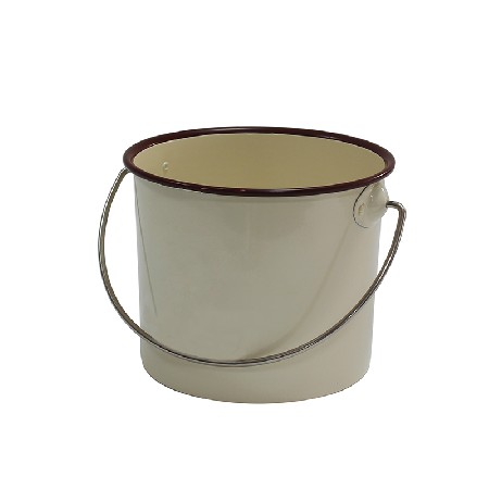 Cream metal mini bucket