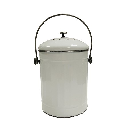 Galvanized Metal Indoor Countertop Kitchen Recycling Bin Pail