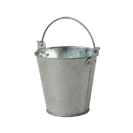 Wholesale Sliver galvanized steel small bucket with handle