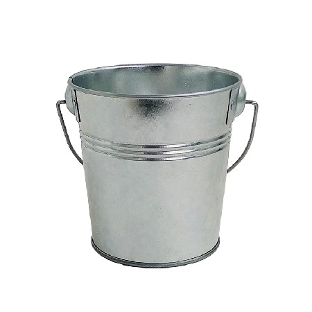 Custom Logo galvanized steel Sliver Mini Bucket For Decoration