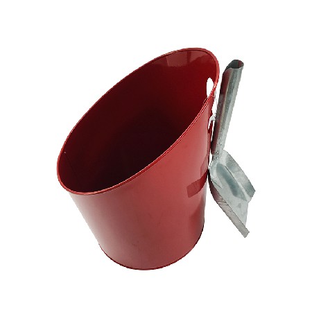 Home Decorative fireplace accessories red metal Coal bucket with shovel