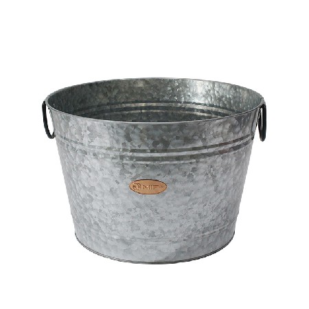 Galvanized Iron Steel Round Holds Soda Party Beer Beverage Wine Champagne Tub