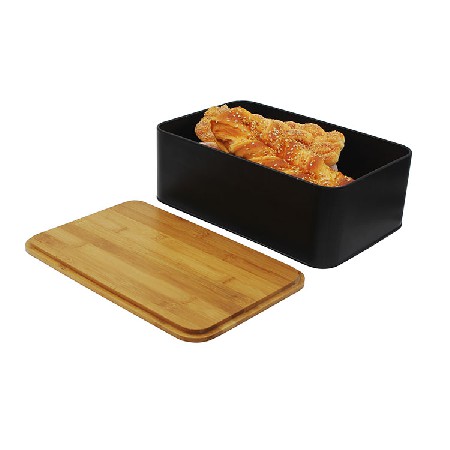 Farmhouse Home Kitchen Storage black metal vintage Bread bin for sale