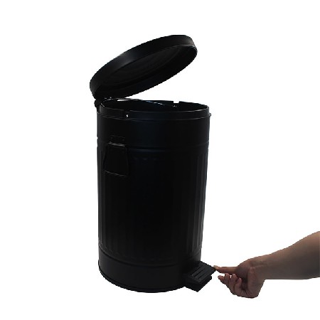 Large Capacity Removable Plastic Inner Galvanized Metal Step Trash Can