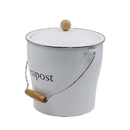 Metal Steel Kitchen food waste Countertop compost bucket container